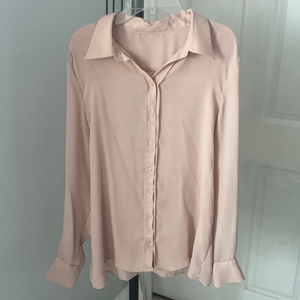 Long sleeve cream button up